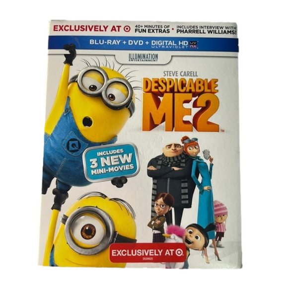 ⭐️ 3/$25 ⭐️ Despicable Me 2 On DVD & Blu-Ray + Extra Mini Movies $10 - Picture 1 of 2
